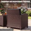 COSTWAY Gartenmöbel Set Polyrattan, 3-tlg. Balkonmöbel Set Produktbild-Vorschau 3