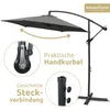 deluxe4home® Sonnenschirm Ø270 cm Anthrazit I Ampelschirm Produktbild-Vorschau 5