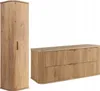A tall cabinet and a long cabinet are shown side-by-side against a white background. Voir les images du produit
