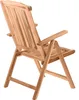 A wooden garden chair shown from a side-back angle. Produktbild-Vorschau