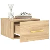 vidaXL Szafki nocne naścienne 2 szt. dąb sonoma 35x35x20 cm Podgląd zdjęcia produktu 4