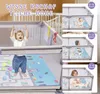 Laufstall Baby mit Matratze, Laufgitter Baby 200x180cm XXL, Produktbild-Vorschau 6