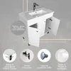 A white washbasin cabinet with open doors, showing details of its features. Náhled obrázku produktu