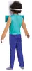 A child wearing a Minecraft Steve costume, viewed from the back. Produktbild-Vorschau