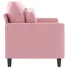 Side view of a pink velvet sofa. Produktbild-Vorschau