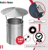 KOTARBAU® Komínová krytka z nehrdzavejúcej ocele ø 140 mm Náhľad obrázku produktu 7