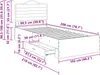 vidaXL Bettrahmen mit Kopfteil Altholz 100 x 200 cm Produktbild-Vorschau 8