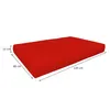 A red cushion with dimensions indicated by measurement lines and text. Produktbild-Vorschau