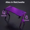 Gaming-Tisch – RGB-Beleuchtung – Getränkehalter – Schwarz – Produktbild-Vorschau 5