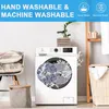 A washing machine with cleaning pads inside, surrounded by laundry accessories. Produktbild-Vorschau