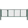 vidaXL Gartentor mit Pfosten 350x100 cm Stahl Grün Produktbild-Vorschau 9