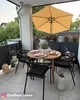 home24 Stapelstuhl - 2er-Set - Stahl / Polyrattan - Schwarz Produktbild-Vorschau 5