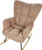 BELIANI Schaukelsessel Sandbeige Bouclé Stoff Gepolstert Produktbild-Vorschau 8