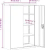 vidaXL Aktenschrank Schwarz 90x40x140 cm Stahl Produktbild-Vorschau 7