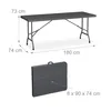 Relaxdays Gartentisch, klappbar, HxBxT: 73 x 180 x 74 cm, Produktbild-Vorschau 4