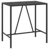 vidaXL Bartisch mit Glasplatte Schwarz 110x70x110 cm Poly Produktbild-Vorschau 1