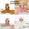 4er Set Babybadetuch, Weiche Kapuzenhandtücher aus Produktbild-Vorschau 2