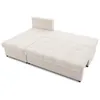 A cream-colored sectional sofa with a headrest is shown from a slightly elevated, diagonal angle against a white background. Produktbild-Vorschau