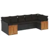 The Living Store 7-tlg. Garten-Sofagarnitur mit Kissen Produktbild-Vorschau 3