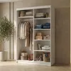 BEAUTYSOFA | Schwebetürenschrank HELA 100 cm Weiß – 2-türig Produktbild-Vorschau 3