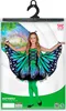 A child modeling a butterfly costume in its packaging. Produktbild-Vorschau
