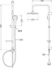 Mexen X05 colonna doccia, bianca - 798050591-20 Anteprima dell’immagine prodotto 2