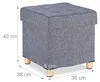 Relaxdays Sitzhocker mit Stauraum, weich gepolstert, Produktbild-Vorschau 4