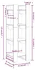 vidaXL Bücherregal/Raumteiler 41x35x125 cm Massivholz Produktbild-Vorschau 8