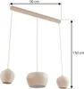 Lucande Hängeleuchte Malisa, beige, 3-fl., Metall, 90 cm Produktbild-Vorschau 4