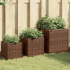vidaXL Sadzarka 3 szt. Brązowy polirattan Podgląd zdjęcia produktu 2