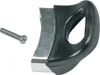 A black and silver pot handle with a screw, isolated on a white background. Produktbild-Vorschau
