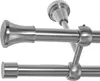 Gardinenstange mit Deckenhalterung I Metall Edelstahl Look Produktbild-Vorschau 1