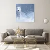 Bilder auf glas - Einteilig - Weiß Wolf Schnee - 70x70cm - Produktbild-Vorschau 7