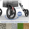 ELONEO 2in1 Rollstuhl Rollator faltbar und leicht mit Sitz, Produktbild-Vorschau 10