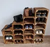 Schuhregal aus Holz, Holzkisten mit 18 Fächern, Hohe Produktbild-Vorschau 6