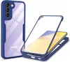 A blue and transparent phone case is shown, with a phone inside the case. Produktbild-Vorschau
