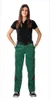 A woman is standing and posing for a product photo, wearing work pants and a polo shirt. Produktbild-Vorschau