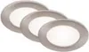 LED Einbauleuchten 3er Set IP44 7W silber 4000K Kunststoff Produktbild-Vorschau 1