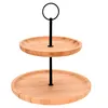 Excellent Houseware Serviertablett 2 Etagen Bambus Rund Produktbild-Vorschau 17