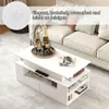 Table basse Puluomis avec tiroir, plateau amovible, barre Voir les images du produit 6