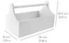 Creative Deco Houten Gereedschapskist met Handvat, Witte Productafbeelding-voorbeeld 3