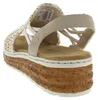 Rieker Damen Keil-Sandaletten Beige Voir les images du produit 35