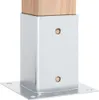 vidaXL Supporto per palo quadrato 4 pezzi Argento 91x91mm Anteprima dell’immagine prodotto 4