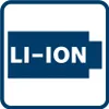 A blue rectangle with white text 'LI-ION' is shown on a white background, framed by a thick blue border. Podgląd zdjęcia produktu