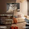 LQWELL Mini Projektor, 5G WiFi, BT5.0, Android 11.0 OS, Produktbild-Vorschau 2