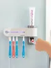 UV sterilizátor zubních kartáčků s držákem a dávkovačem Náhled obrázku produktu 3