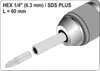 Adaptateur SDS-plus pour embouts de 1/4" en acier 40Cr Voir les images du produit 4