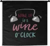 MuchoWow® Wandteppich Wandbehang Zitat "Wake up, it's wine Produktbild-Vorschau 1