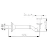 Sapho Sifony - Siphon de bidet 1"1/4, bonde 32 mm, bronze Voir les images du produit 2