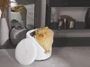 BELIANI Puf bílý 40 x 38 cm ekologická kůže s úložným Náhled obrázku produktu 4